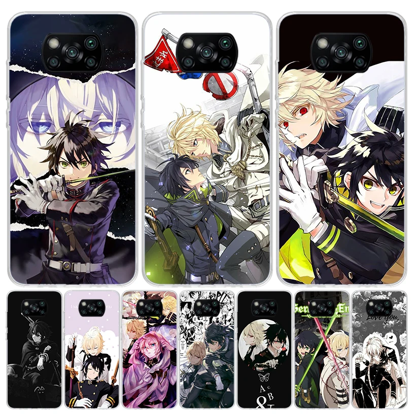 Seraph Of The End Phone Cover para Xiaomi Mi 11T, 12T, 10T, 9T Pro, 11i, 12X, 13, 12, 11, 10, 9, 8 Lite, 6X, 5X, A3, A2, Trend Fundas