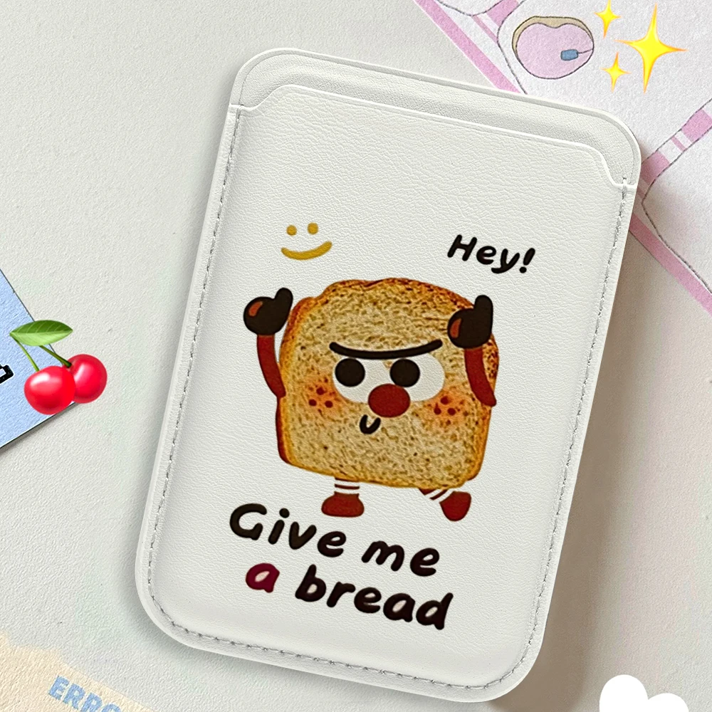 Energetic Toast Leder-Kartenetui Handyhülle Kartenhalter für Magnetische Hülle Geeignet für alle iPhone Magsafe Karten-Handytaschen – Detail 3