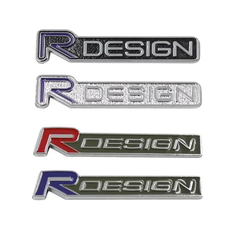 3d Metal R DESIGN Logo Car Rear Trunk Fender Emblem Badge Sticker for Rdesign XC90 S60 XC60 V70 S80 S40 V50 V40 V60 C30