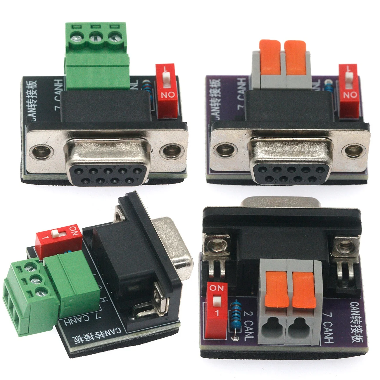 Carte adaptatrice CAN sans vis, terminal DB9 femelle, résistance 120 ohms, carte d'interface CAN USB vers PCAN