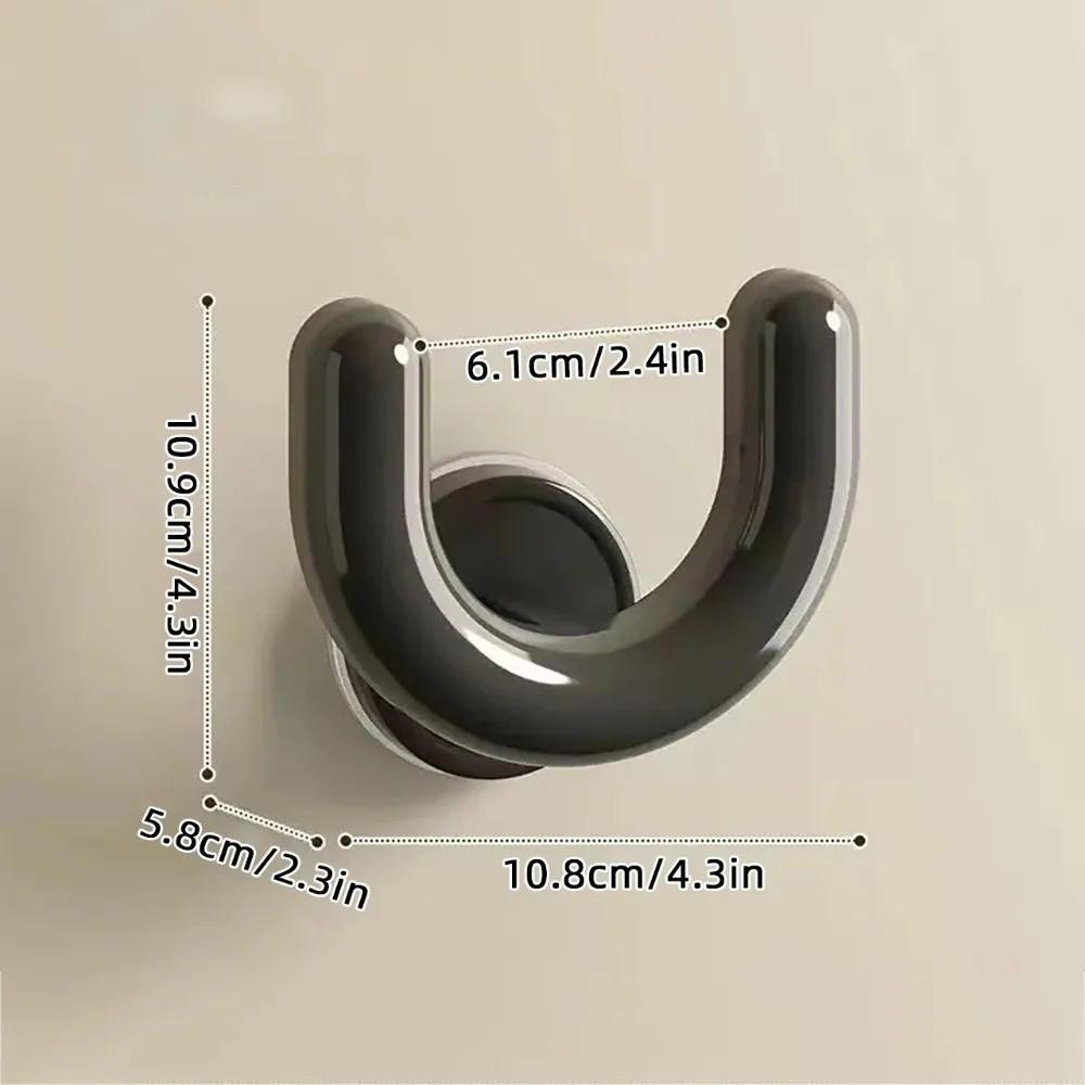 1PC Wall-Mounted Suction Cup Shoe Rack Slipper Organizer Practical Black And White Hook for Bathroom And Shower - view 6