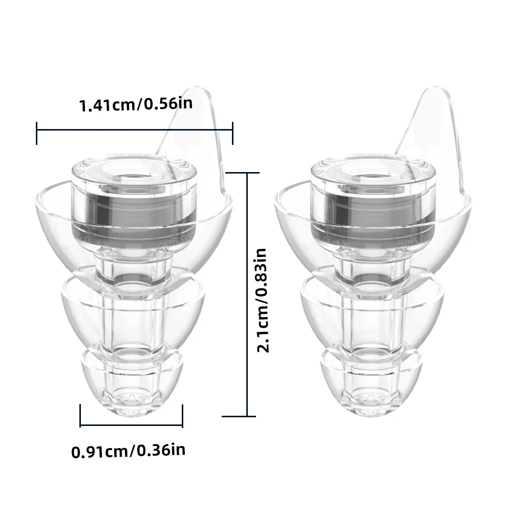 HUAK earplug silikon ketepatan tinggi, dengan kotak penyimpanan untuk konser sepeda motor, kondisi sensitivitas kebisingan dan lainnya