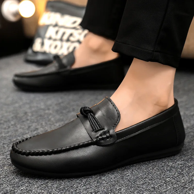 Men's Business Formal Shoes Spring Fashion Comfortable Soft Soled Driving Shoes Daily Leisure Single Shoes Men Large Size 4546