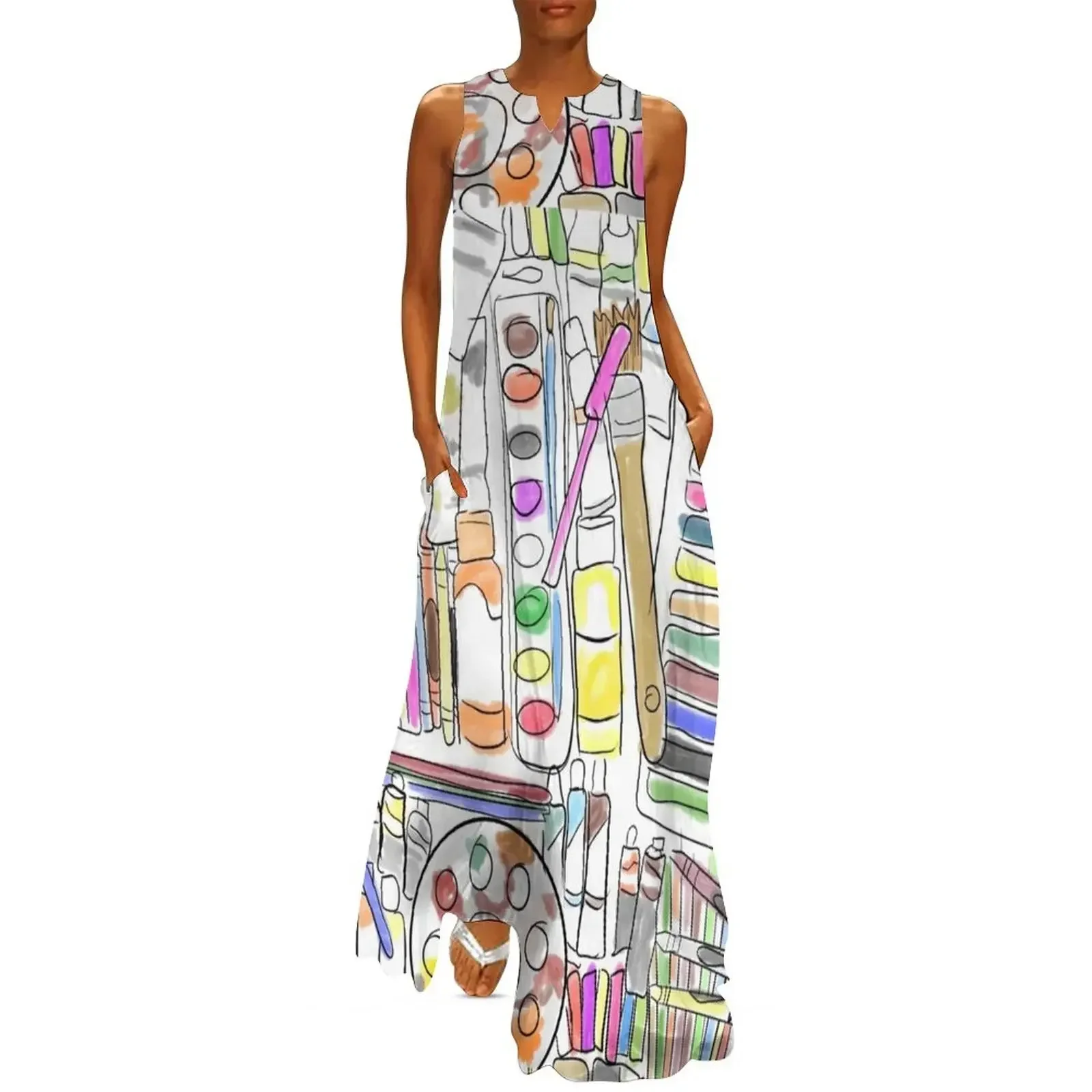 

I’m Addicted.... To Art Supplies Color Version Long Dress luxury evening dresses 2025 summer dresses Dress