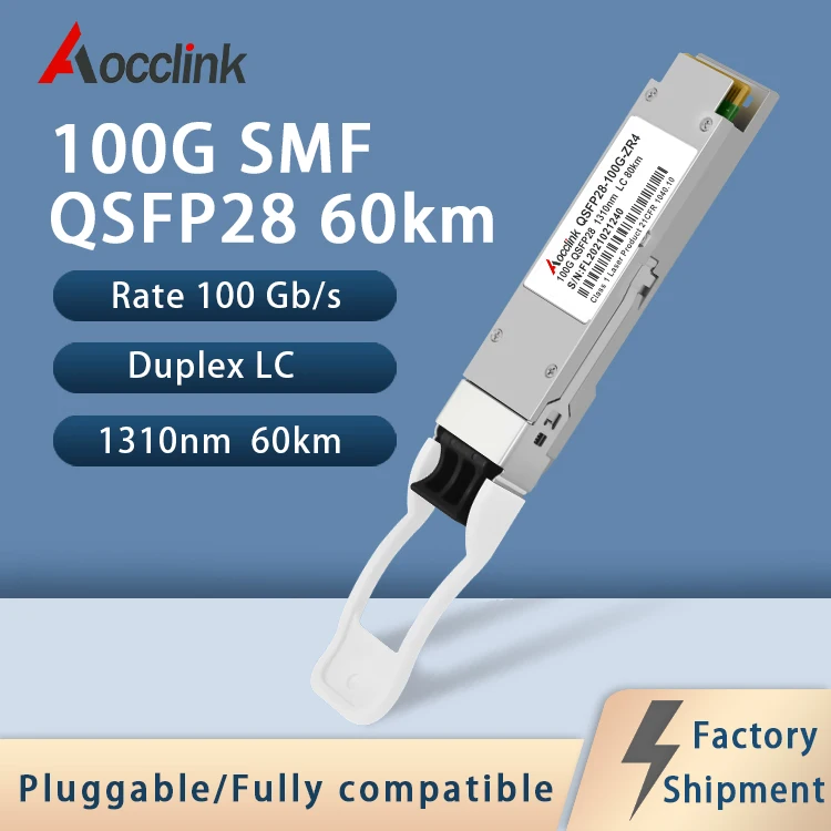 100G QSFP28 60km GBIC 1310nm Duplex LC DDM Transceiver Fiber optic Module for Cisco JUNIPER Mellanox  Ethernet switch