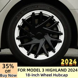 Copriruota 4 pezzi coprimozzo da 18 pollici copriruota di ricambio per prestazioni coprimozzo completo per Tesla Model 3 Highland Version 2024