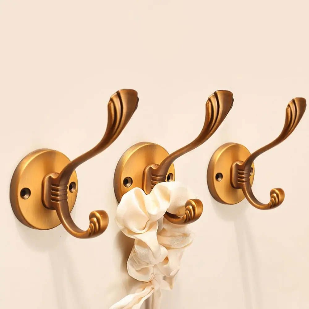 Lightweight Luxury European Antique Coat Hooks Moisture Proof Waterproof Entryway Wall Single Hooks Multifunctional Zinc Alloy