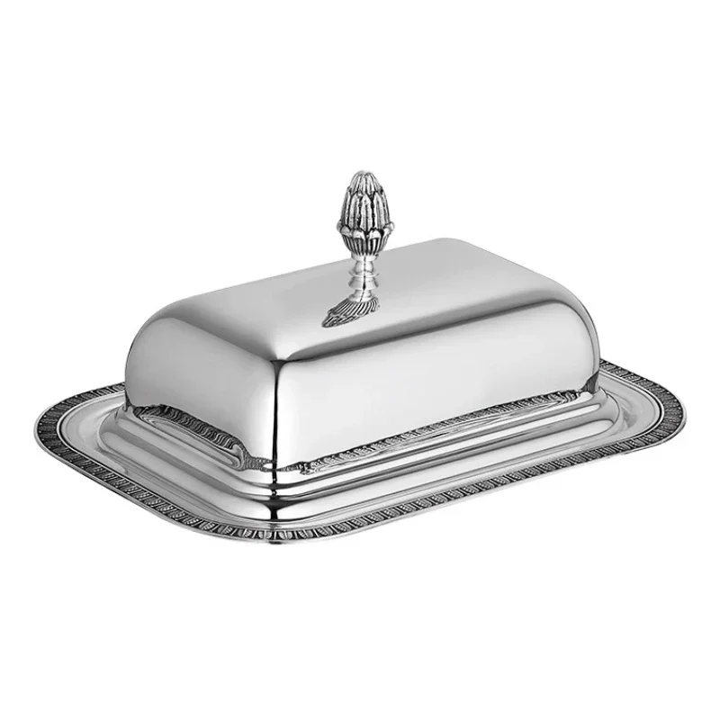 Butter Dish Silver Plated Household Gift