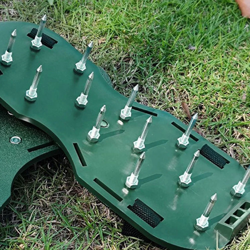 

40pcs Heavy Duty Silver Aerator Shoes Spikes for Grass Lawn Replacement 58CM Metal Pegs Yard Tools Sandals