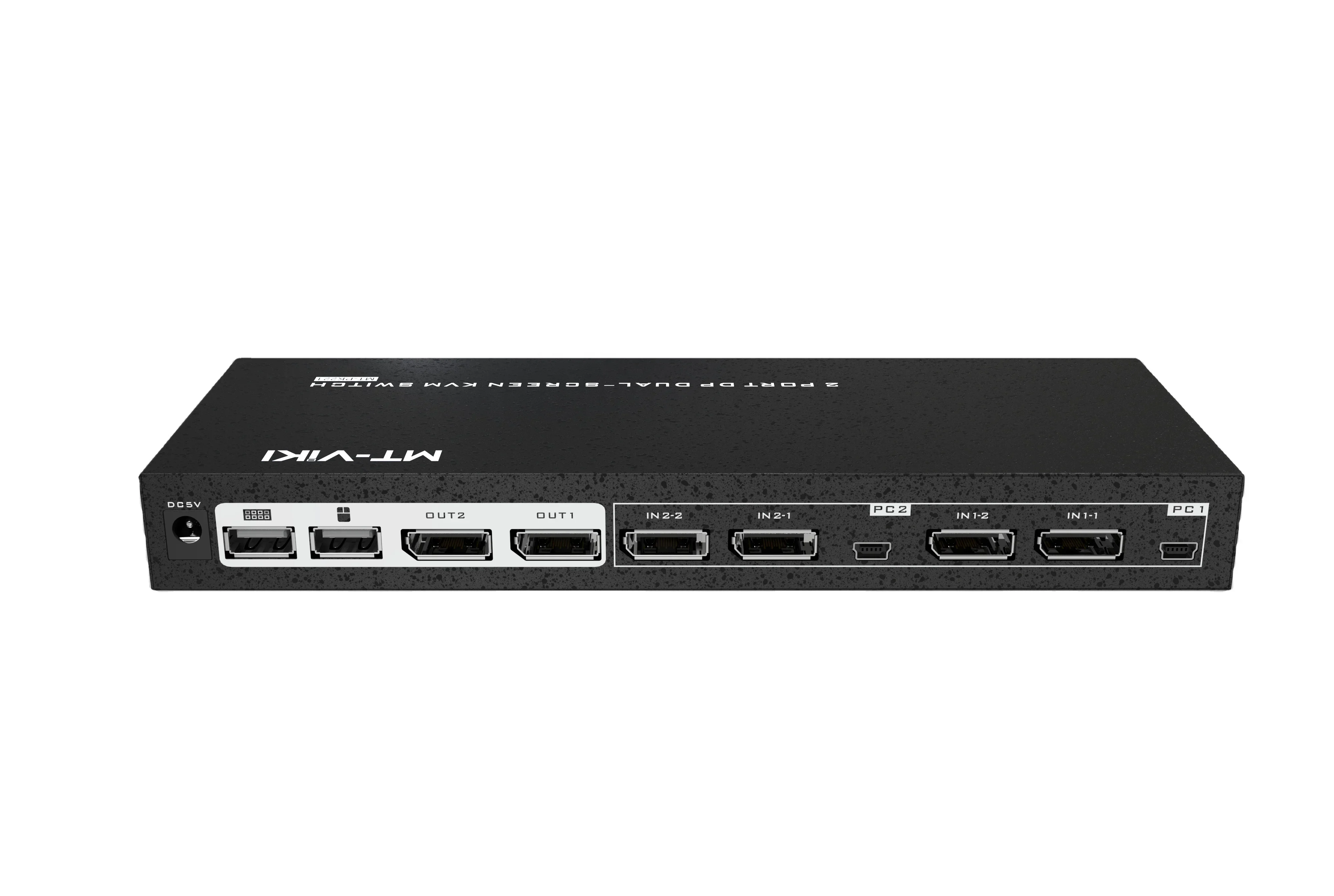 In stockHDMI KVM Switch 2 Port Dual Monitor 4K@60Hz, MT-VIKI Video 4K HDMI KVM Switcher Two Monitors Two Computers