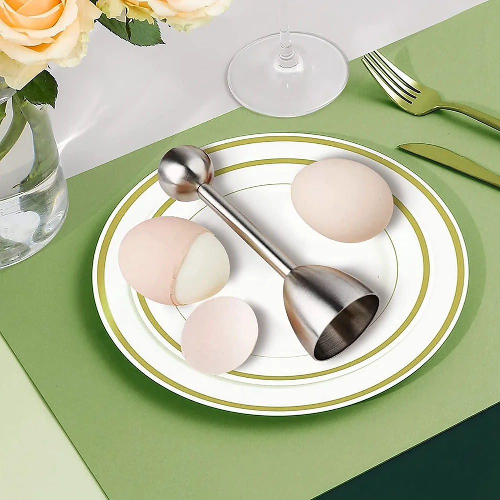 

New Egg Cutters, Egg Slicer Kitchen Egg Opener Tool Egg Cracker Remover Egg Shells Separator for Hard Soft Boiled Eggs
