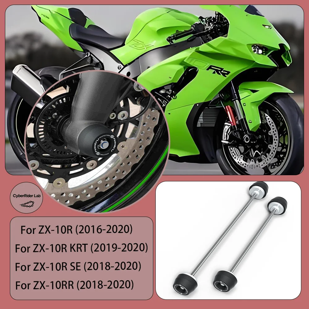 

For Kawasaki ZX-10R(2016-2023) Front & Rear Wheel Spindle Crash Guards - Motorcycle Anti-Impact Protection Accessories