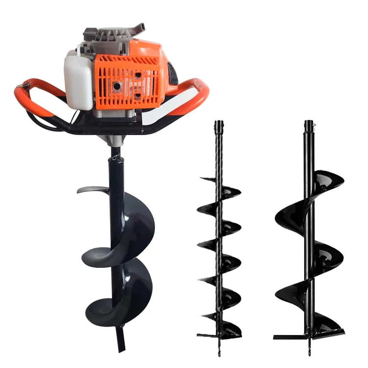 Powerful and efficient Excavator walking single person digging gasoline powered ground drill