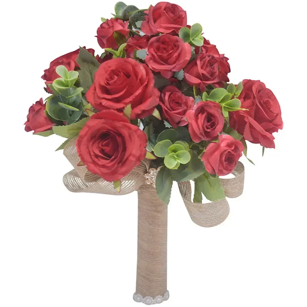 

Holding Flowers Bouquet Simulation Bride Wedding Marriage Certificate Wedding Photo Props Hand-held Flower Home Decorations