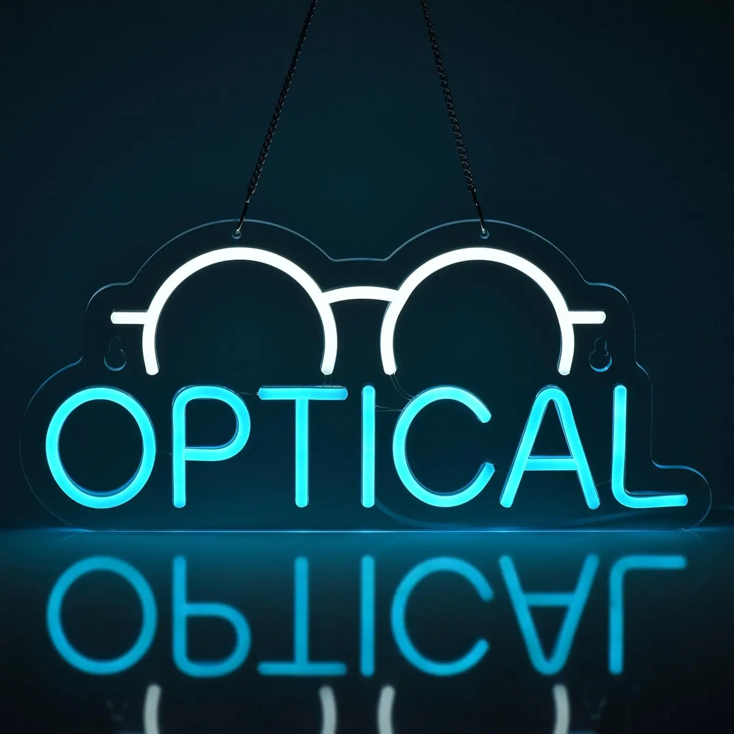 Optical Glasses Neon Light LED Neon Sign USB Dimmed Wall Decor for Eye Clinic Bedroom Office Shop   Store Gift for Kid Friend