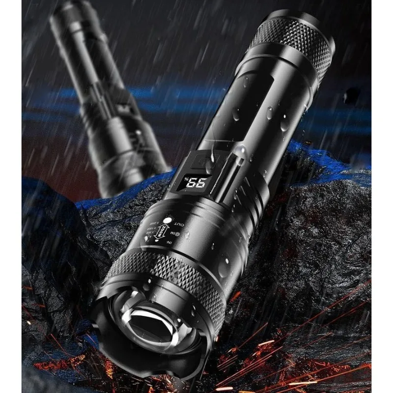 

Rechargeable Flashlight Portable Long Endurance Super Bright Laser Cannon Outdoor Multifunctional Working Light Outdoor Tool