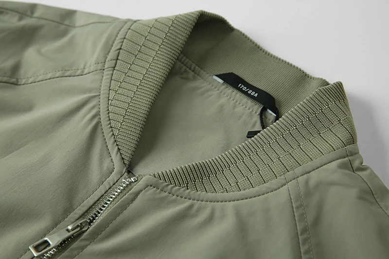 Youth Casual Fashion Pilot Jacket Outerwear Tailored Fit Long Sleeve Zipper Closure  Color Autumn Wear Comfortable Sweat...