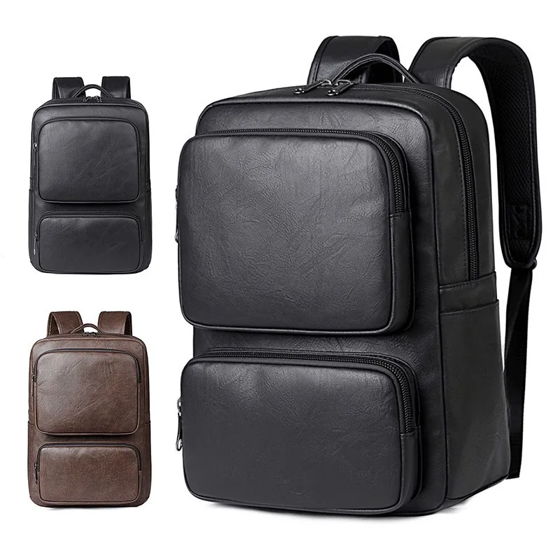 Stylish Casual Laptop Backpack for Men Multi-Compartment Business Travel Commuter Bag Large Capacity