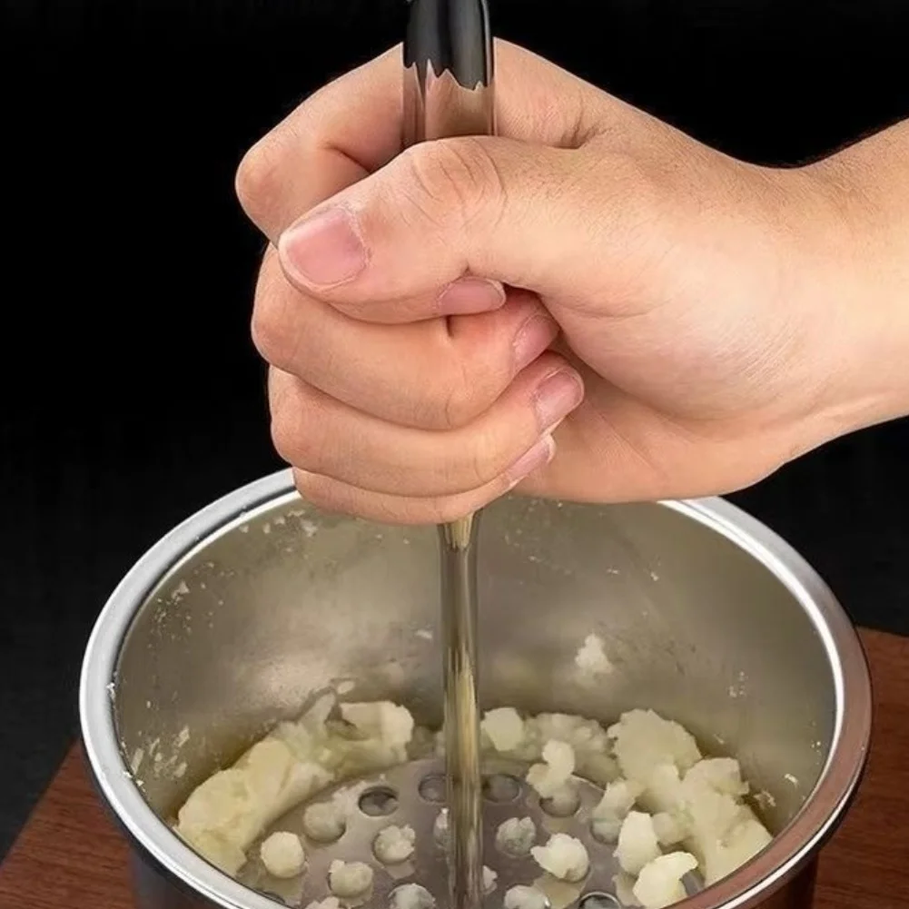 Kitchen Masher Made from 304 Stainless Steel for Hygienic Easy Cleaning After Mashing Potatoes Pumpkins and More