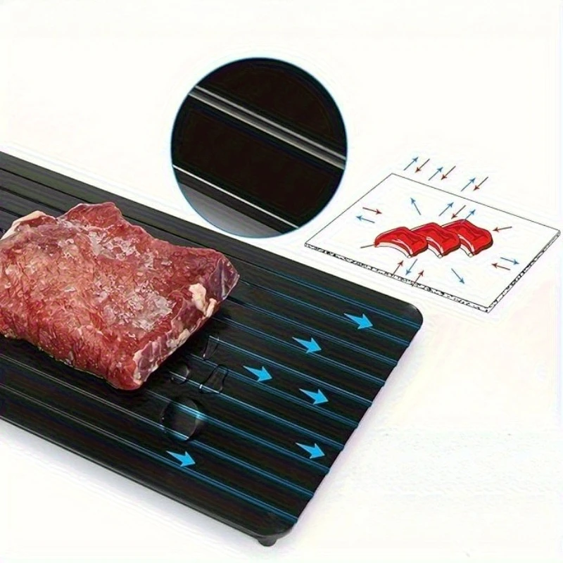 1pcs Fast Defrost Tray Fast Thaw Frozen Food Meat Fruit Quick Defrosting Plate Board Defrost Tray Thaw Master Kitchen Gadgets