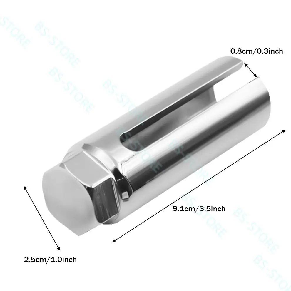 1/2pc 자동차 산소 센서 제거 및 설치 도구 22mm 1/2 "드라이브 소켓 렌치 수리를위한 특수 도구