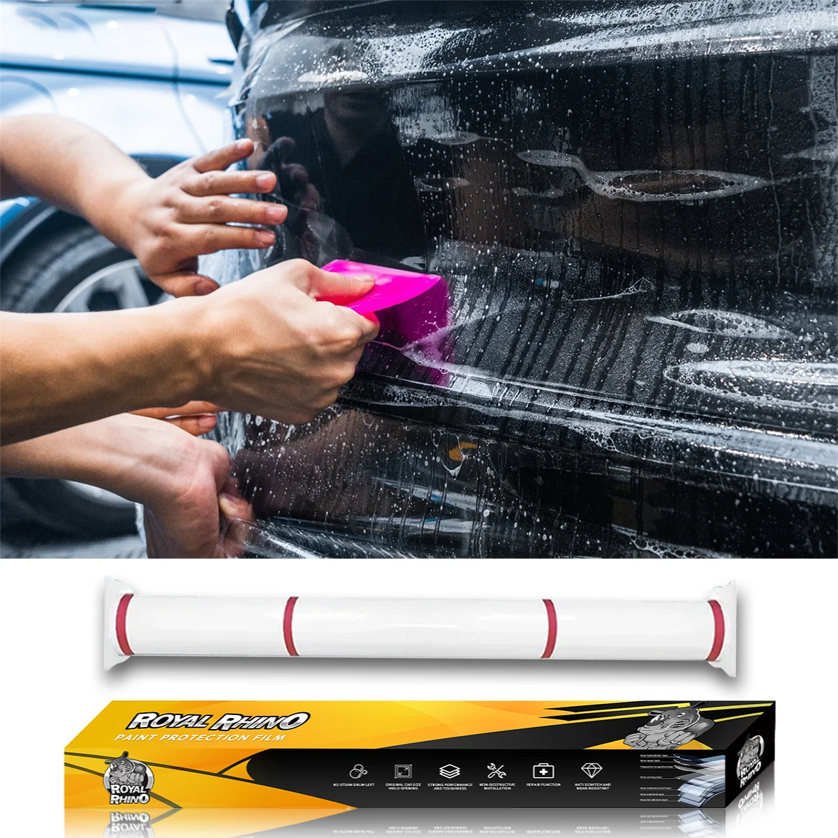 

1.52x15m 7.5Mil Transparent Glossy PPF TPH Body Protective Film for Cars&Motorcycles Anti-Scratch Waterproof Coating Protection