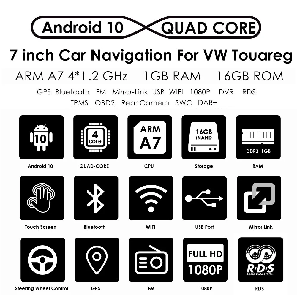 Android 7 inch Car Radio Navigation GPS For Volkswagen T5 Multivan Transporter  Touareg 2004-2011