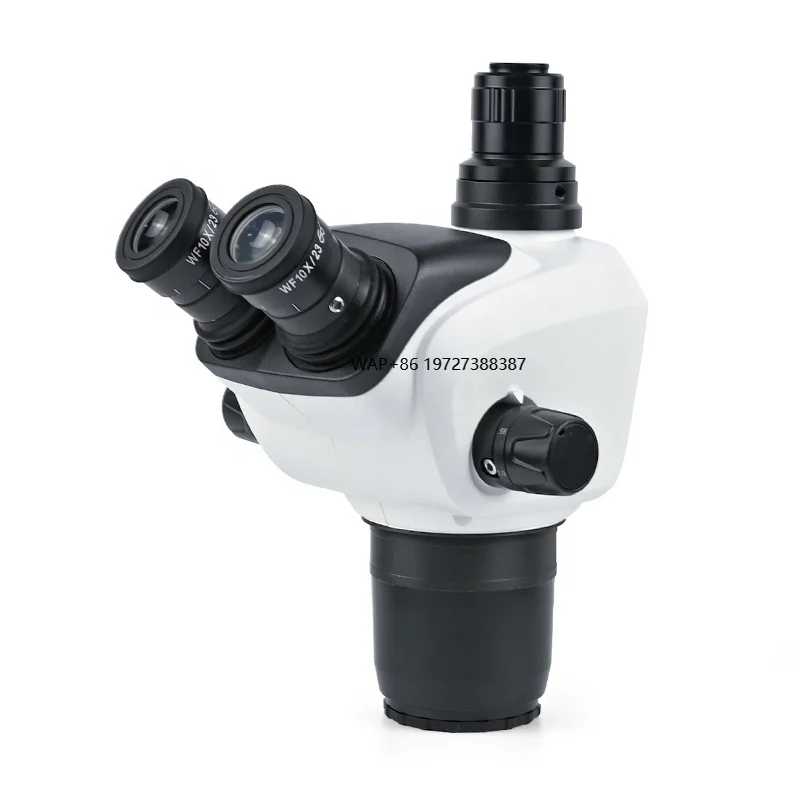 

ZM-6847THE 0.68X-4.7X Trinocular Stereo Microscope Head Body With 10X/23mm Eyepieces and 1X C-mount Adapter
