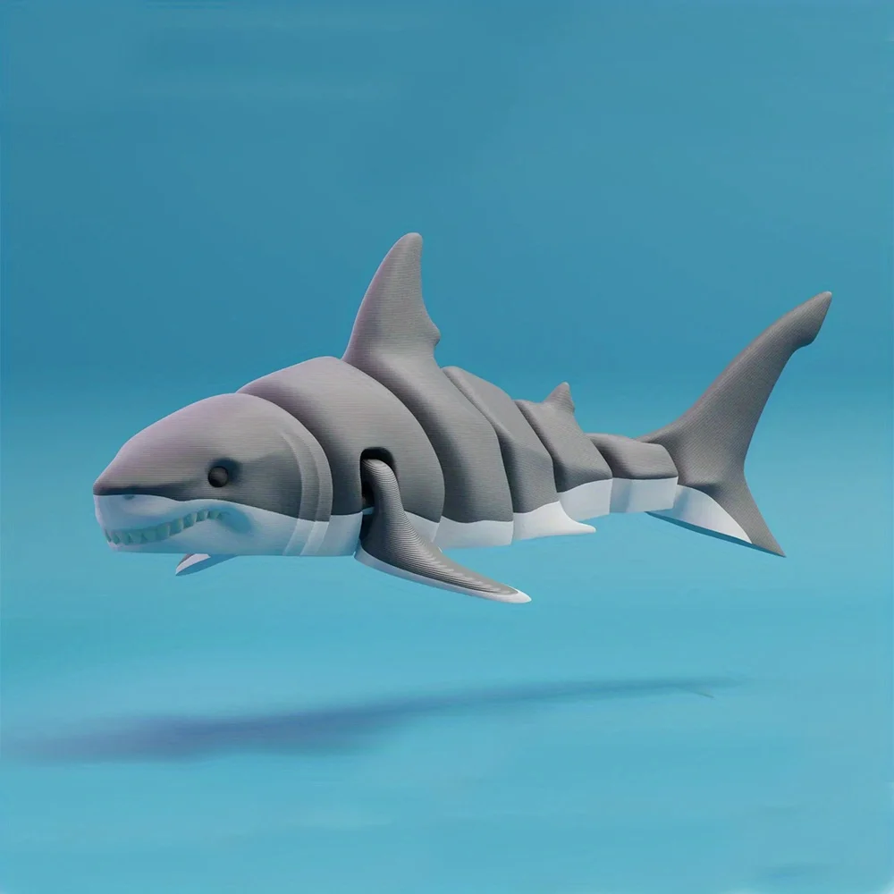 تماثيل الحوت والقرش المطبوعة ثلاثية الأبعاد: Orca، Beluga، Great White Trio - ديكور داخلي/خارجي