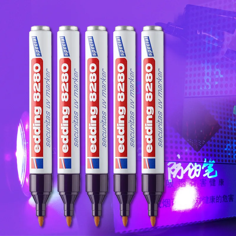 

8280 Invisible Anti-counterfeiting Marker Oily Waterproof Colorless Transparent UV Pen Marking DIY Figurines Toy Decryption Game