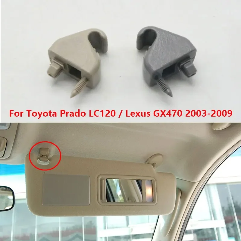 For Toyota Land Cruiser Prado 120 LC120 Lexus GX470 2003-2009 Car Roof Sunvisor Sun Visor Fixed Clip Buckle Hook Bracket