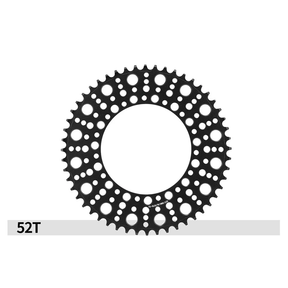 Chainring Alloy Sprocket Black Single Disc Wheel Mud Accumulation Prevention Integrated Numerical Control Milling