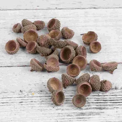 50PCS Natural Acorn Shell Decor Set Durable Eco Friendly for Christmas Autumn Crafts Wedding Party Hangings