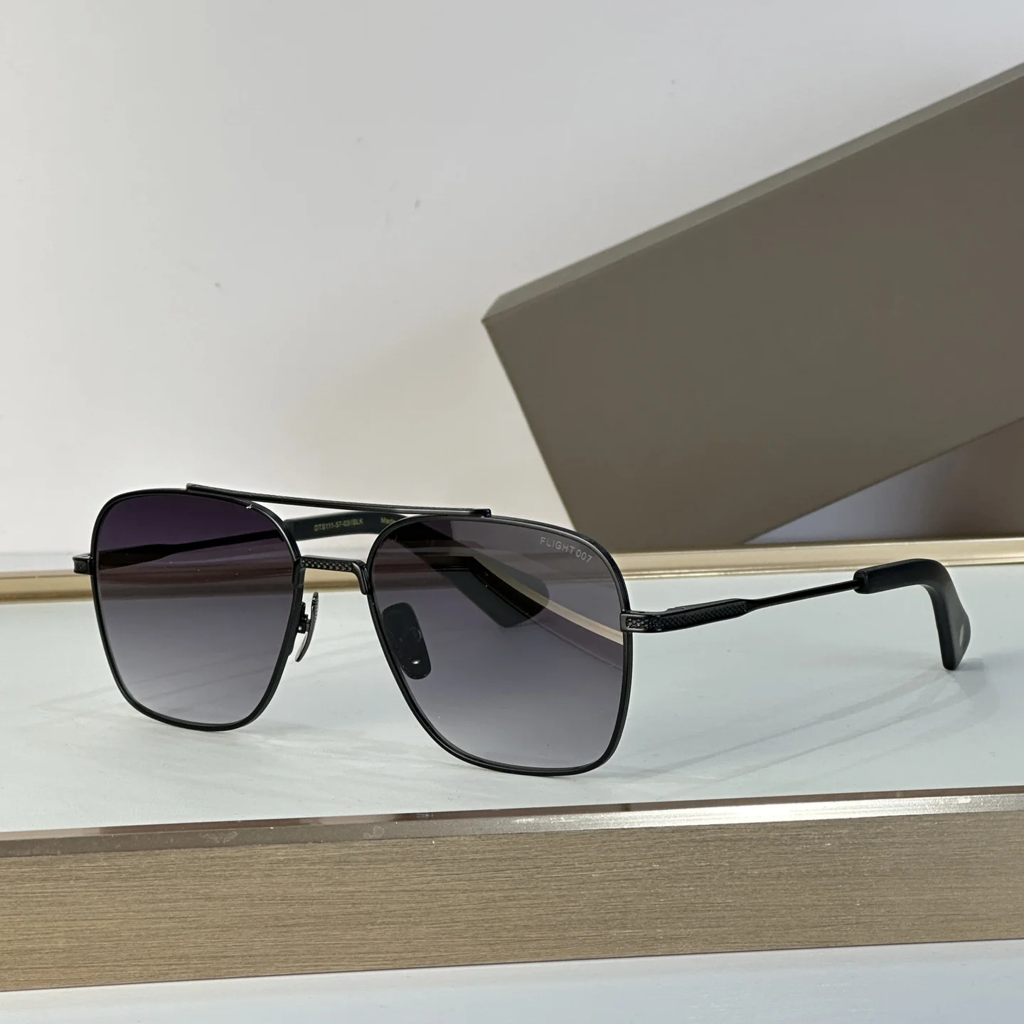 ADITA FLIGHT 007 SIZE 57-16-144 Top High Quality Sunglasses for Men Titanium Style Fashion Design Sunglasses for Womens with box