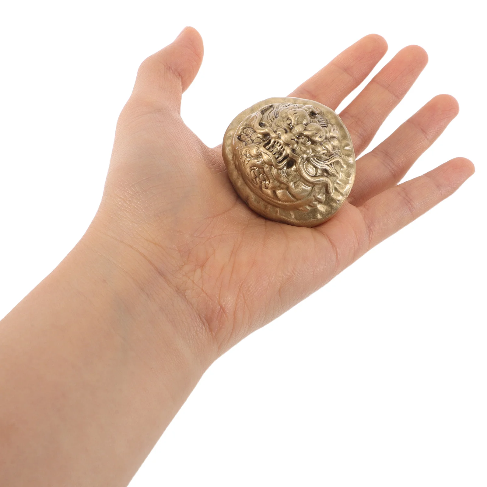 

2 Pcs Copper Walnut Handles Exercise Massage Balls Brass Tools Handiwork Figurines for Adults Decor