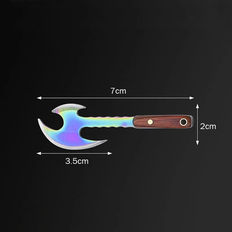 Cuchillo pequeño EDC para exteriores, Mini cuchillo bordado, caja portátil pequeña, hacha de apertura