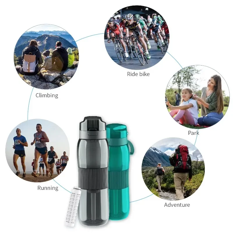 Built-in purification system outdoor water filter cup for outdoor adventures and filtration supplies