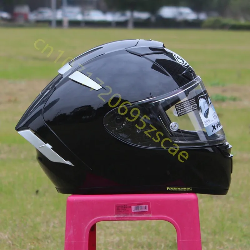 

Motorcycle Full-face Helmet X-14 Helmet X-SPIRIT III X-Fourteen Sports bicycle racing helmet Bright Black,Capacete