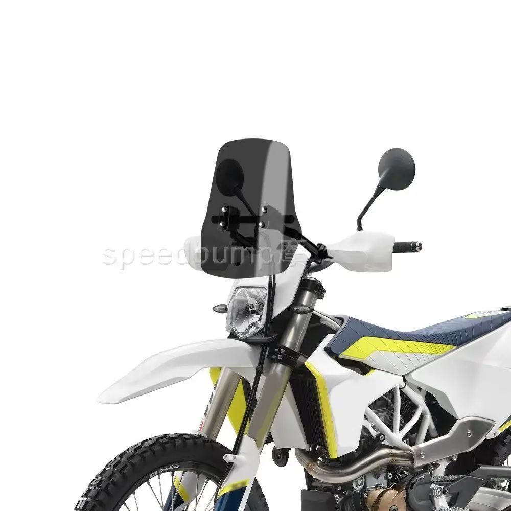 For Huswana TE 701 enduro Adventure motorcycle front windshield with 12mm navigation bracket tube