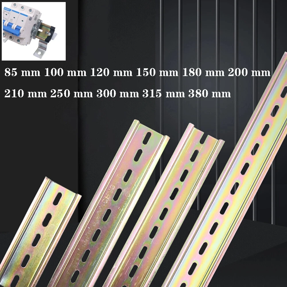 

1PCS 8.5mm-38mm Iron Slotted Din Rail for Circuit Breaker Mounting C45 Guide Rail Terminal Connector 0.9mm Installation Track