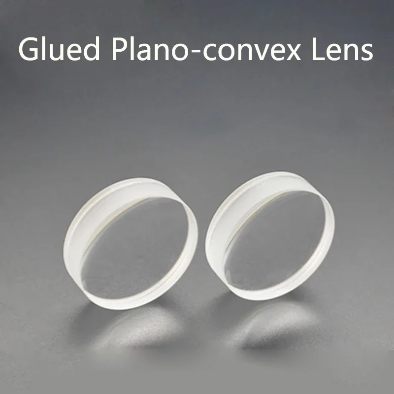 Glued Plano-Convex Lens Φ31.4Mm F134Mm Optical Glass Element Objective Lens Video Microscope Convex Lens