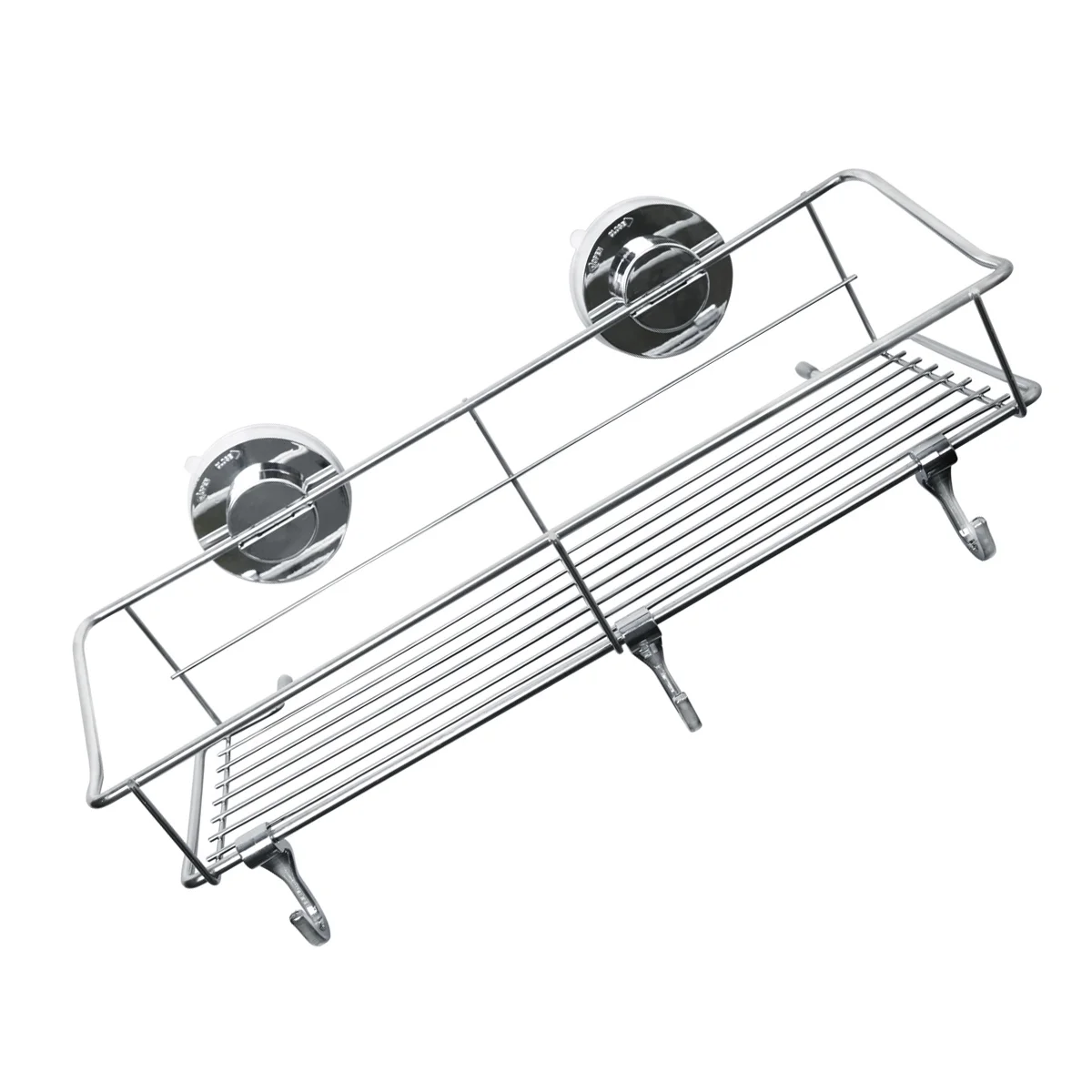 

Strong Cups Storage Basket Bathroom Shower 3 Hooks Non Punch Wall Mount ganizer Rack Soap Dish Holder Bath Shelf Self