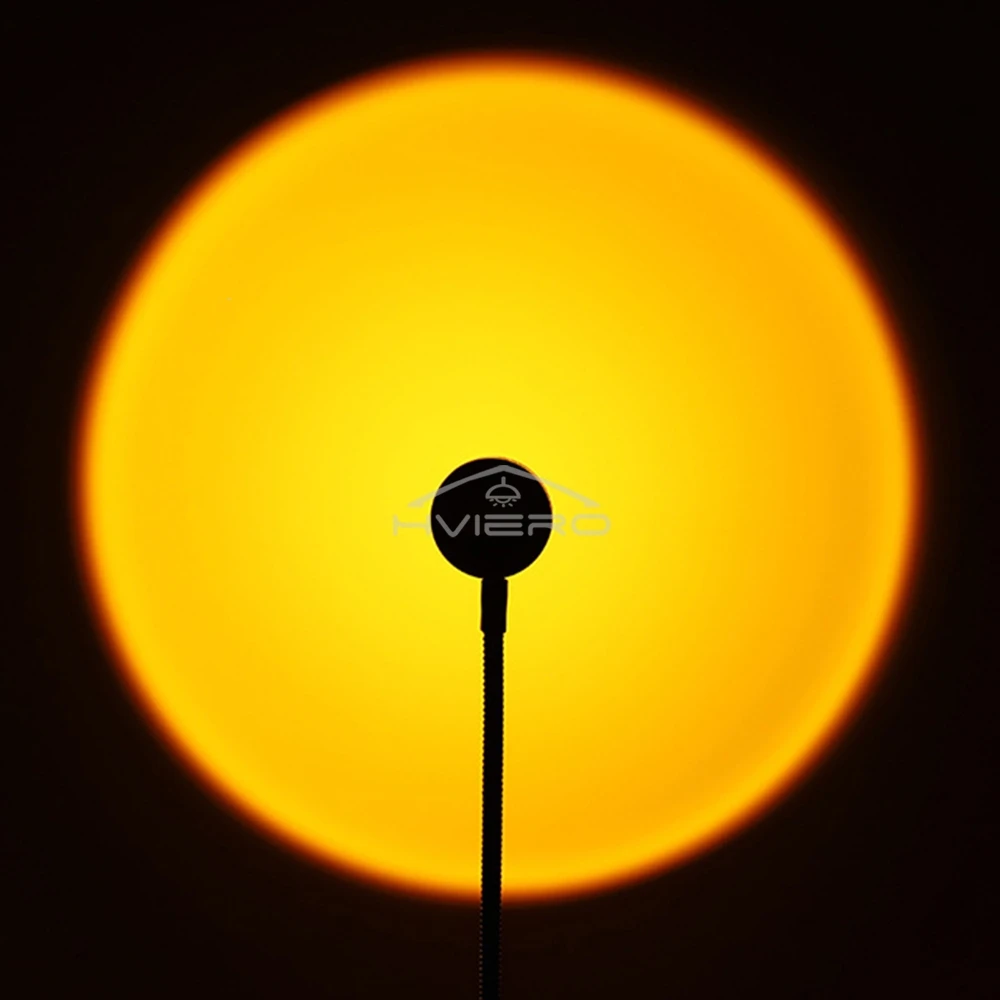 LED Sunset Lamp Nightlight USB Projector Birthday Party Decoration Mood Lights Bedroom Living Room Wall Photography Multipurpose