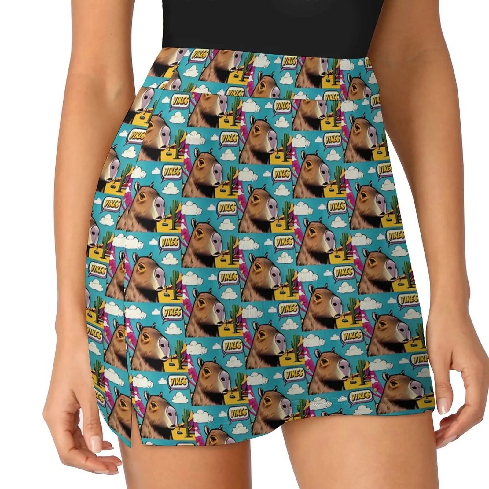 Capybara Pop Art Skirt Cute Animal Korean Fashion Casual Skirts Women Retro Mini Skirt Design Clothing Birthday Present