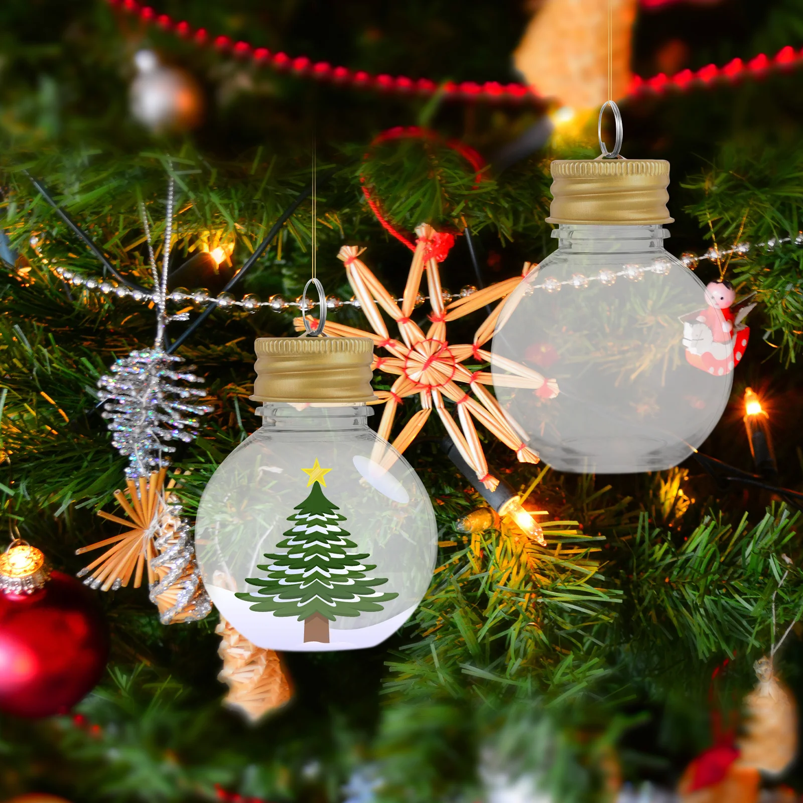 

10Pcs Bulb Shaped Leak Proof Bottles Transparent Portable Milk Juice Storage Yogurt Containers Convenient Travel Bottles