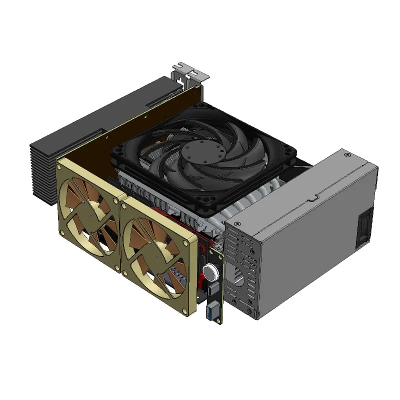 ZS-D2 ITX Half Height Knife Card PC Case V2 4.6L All Aluminum Mini Computer Chassis