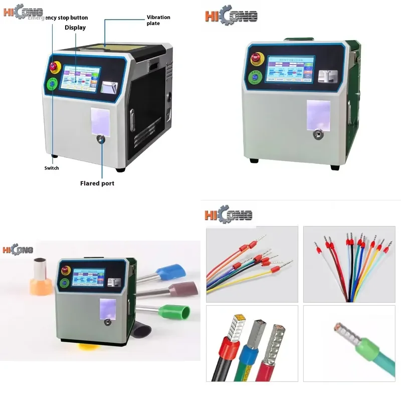 16mm² Tubular Terminal Crimp Pipe Type Pre-Insulated Servo Terminal Crimping Machine 0.3-16mm² Copper Tube Terminals
