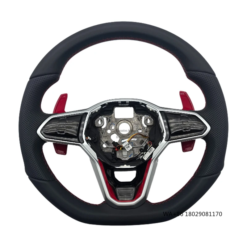 

Совершенно новый кожаный руль для Volkswagen Golf Polo Passat, модификация рулевого колеса, универсальный руль