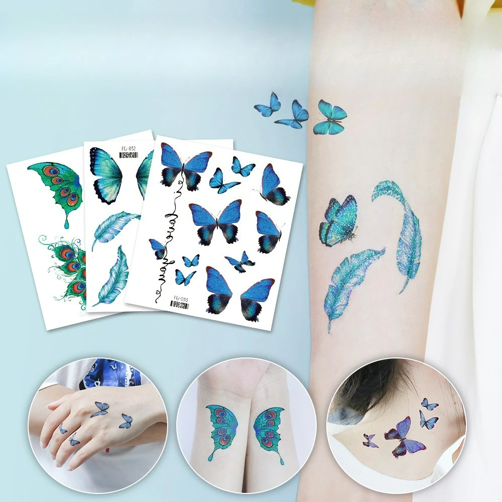 

small glitter butterfly Temporary Tattoos,Tattoo Stickers,Waterproof Long-Lasting,Fake Tattoo,body art for women girl