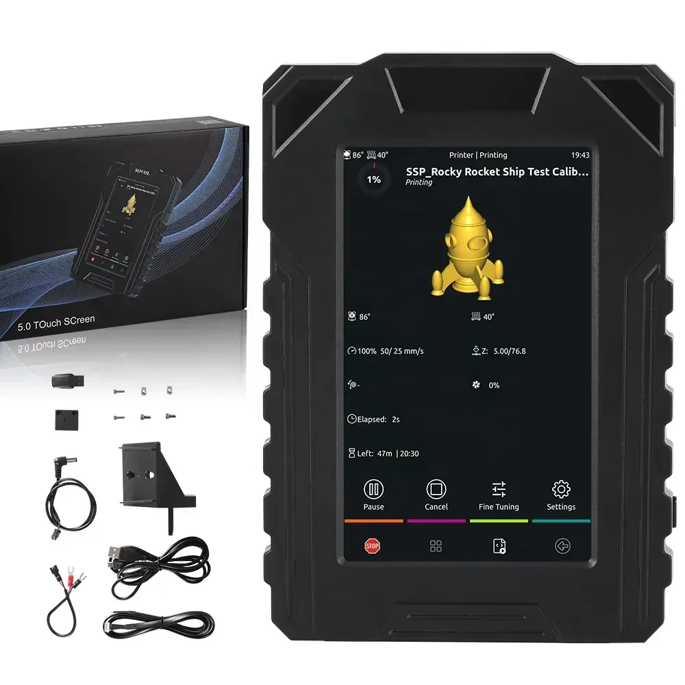 5inches  Touch Screen Kits for SV06 and SV06Plus Sovol 3d  Machines Upgrade Speed 250mm/s